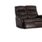 IMG Chelsea plush leather motion sofa at Recliner & Co Brisbane - high-back reclining sofa with tiered backrest.