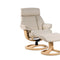 IMG Nordic 99 leather recliner with oak wood base at Recliner & Co Brisbane showroom.
