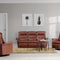 IMG Chelsea plush leather motion sofa at Recliner & Co Brisbane - high-back reclining sofa with tiered backrest.