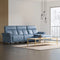 IMG Milan slimline leather motorised sofa on display at Recliner & Co Brisbane showroom.