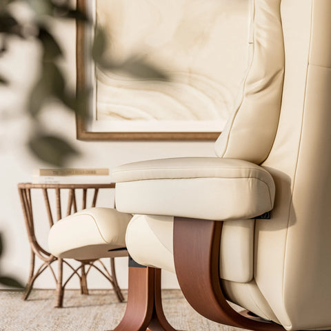 IMG Nordic 60 compact leather recliner at Recliner & Co Brisbane showroom.
