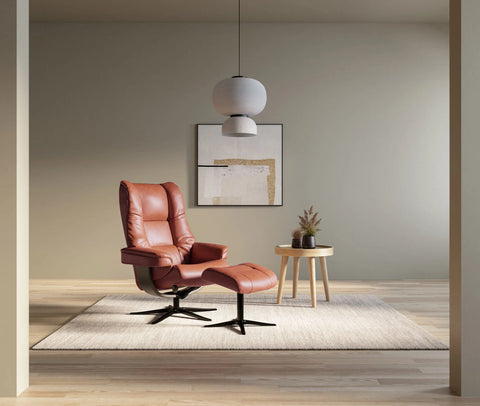 IMG Nordic 60 compact leather recliner at Recliner & Co Brisbane showroom.