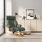 IMG Nordic 99 leather recliner with oak wood base at Recliner & Co Brisbane showroom.