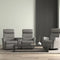 IMG Divani slimline leather motion sofa on display at Recliner & Co Brisbane - designer Scandinavian lounge suite.